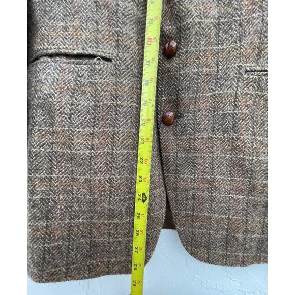 Moda Tallia Mens Long Sleeve Two Buttons Pure Wool Plaid Blazer Jacket Sz L/XL - Picture 9 of 14